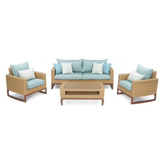 RST Brands Mili Wicker 4 Piece Patio Conversation Set