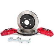 Alcon Rear Brake Kit for Jeep JK/JL with Dana 44 Axle * 330x22mm Rotors and 4-Piston Red Calipers