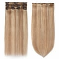 thumbnail image 3 of Benehair Premium Thick Full Head Clip In Human Hair Extensions Double Weft 100% Real Remy Hair Women Highlight Blonde Soft, 3 of 11