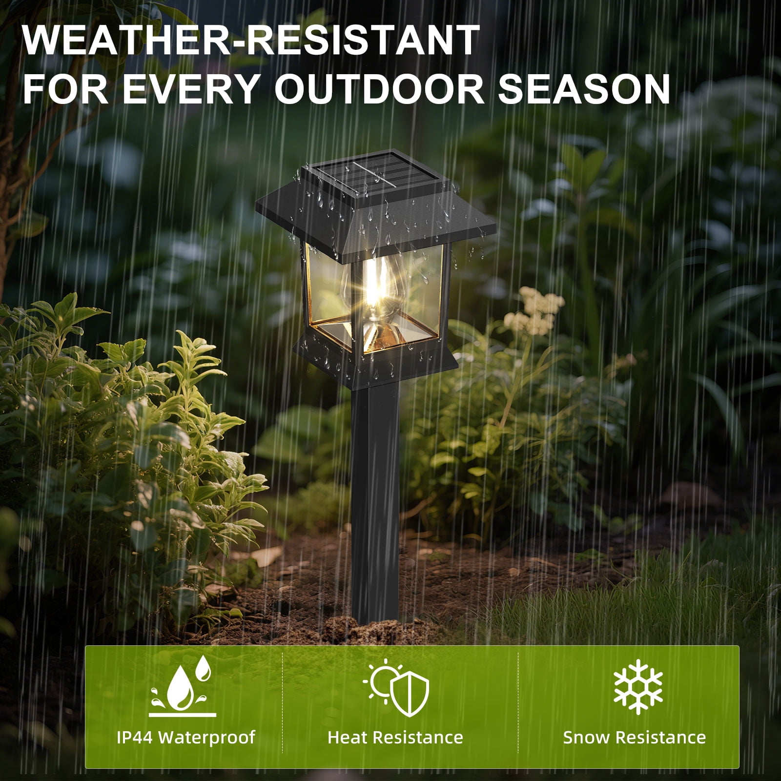 10 Pack Solar Lights for Outside Walkway Pathway Driveway Outdoor Waterproof Led Landscape Lighting For Garden Yard Decor.(Warm white, 10)