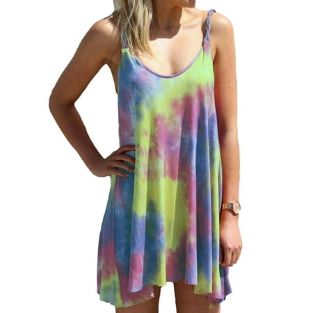 

Frontwalk Women Summer Casual Dresses Beach Cover Up Loose Tank Dress Ladies Nightgowns Sleepwear Dress