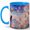Blue, variant on Floating Castle Garden 11oz Ceramic Mug, Dreamy Sky Fantasy Art