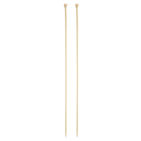 Uxcell 3.5mm US Size 4 Bamboo Knitting Needle Straight Single Pointed 13.8 inch Wooden Sweater Knitting Needles