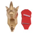 thumbnail image 2 of Gancho de pared con forma de animal para abrigo, bufanda, bolso, llave, sombrero, bata, regalo creativo, cabeza de rinoceronte de resina, manualidades, 2 of 5