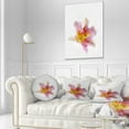 thumbnail image 3 of Designart Watercolor Pink Lily Flower Sketch - Floral Throw Pillow - 12x20, 3 of 5