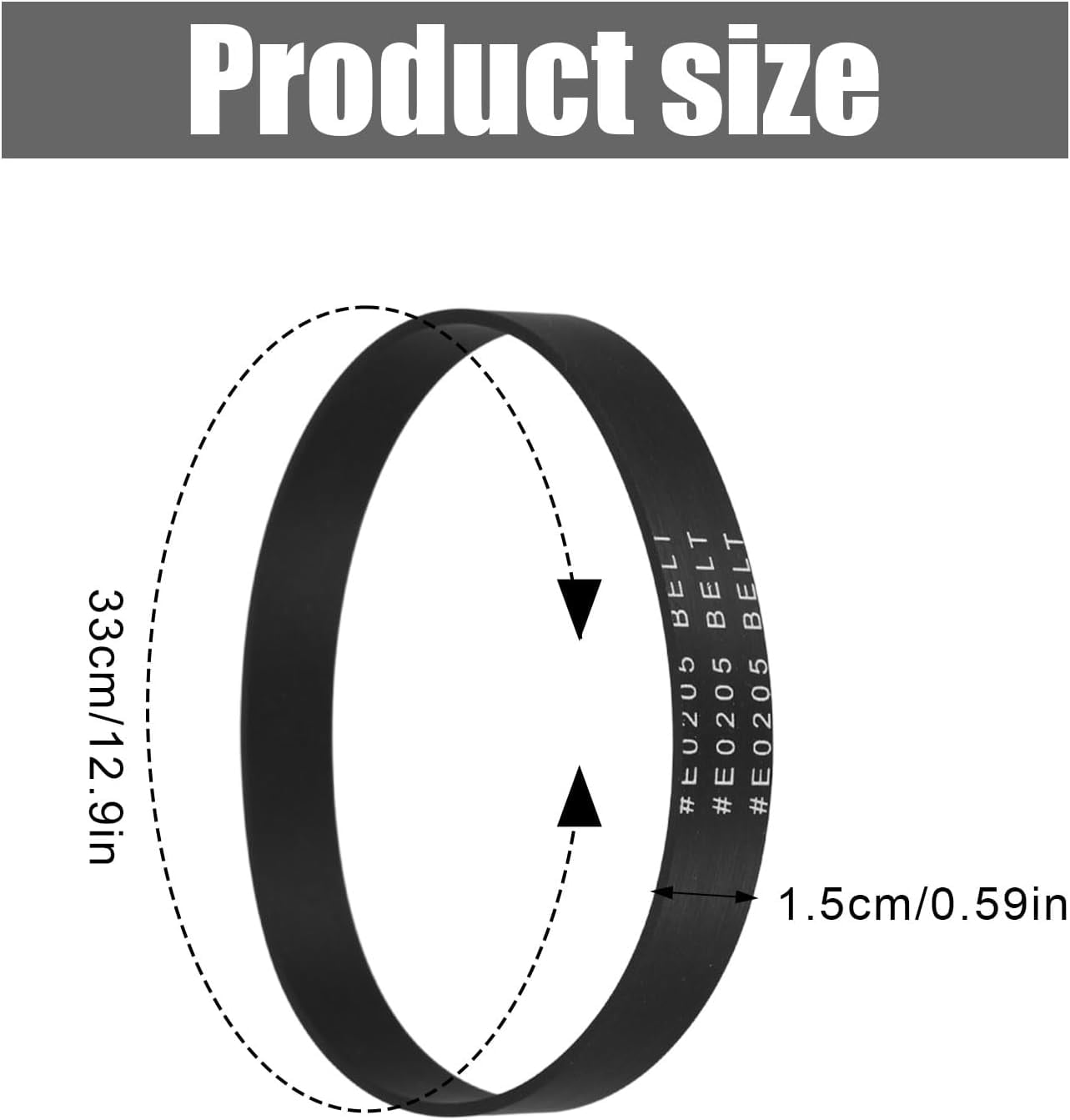 E0205 Vacuum Belts Replacement Fit for Eureka PowerSpeed Bagless Upright Cleaner NEU182b NEU181 NEU180 NEU188a NEU182a NEU192 NEU186 NEU188 NEU190 Series,4 Pack