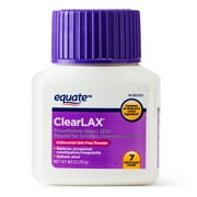 Equate ClearLAX Laxative Unflavored Grit-Free Powder, 4.1 Oz, 7 Ct