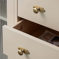 thumbnail image 6 of Goo-Ki 6 Pack Brushed Bronze Cabinet Knobs with Backplate for Drawer Cupboard, Single Hole/Screw Drawer Knob Pulls Handle Zinc Alloy Hardware (8611-G013), 6 of 7