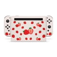thumbnail image 3 of Tacky Design Cute Strawberry Skin Compatible with Nintendo Switch Skin - Premium Vinyl 3M Cream Color Nintendo Switch Stickers Set - Switch Skin for Console, Dock, Joy Con - Decal Full Wrap, 3 of 5