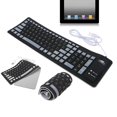 thumbnail image 2 of Teclado plegable de silicona con cable USB, teclado enrollable impermeable para PC, portátil, Botao, 2 of 5