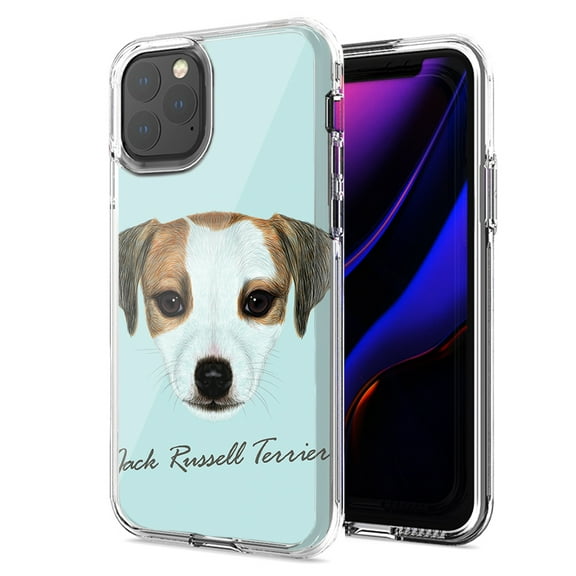 MUNDAZE For Apple iPhone 11 Jack Russell Design Double Layer Phone Case Cover