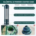 thumbnail image 3 of Comedero para pájaros LCSEVEN, a prueba de ardillas, 1,4 kg, capacidad de semillas de metal, 3 of 7