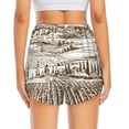 thumbnail image 4 of Uemuo Vineyard Landscape 1 Pattern Women's Athletic Shorts High Waisted Running Shorts with Liner Pockets Gym Elastic Workout Shorts-XX-Large, 4 of 9
