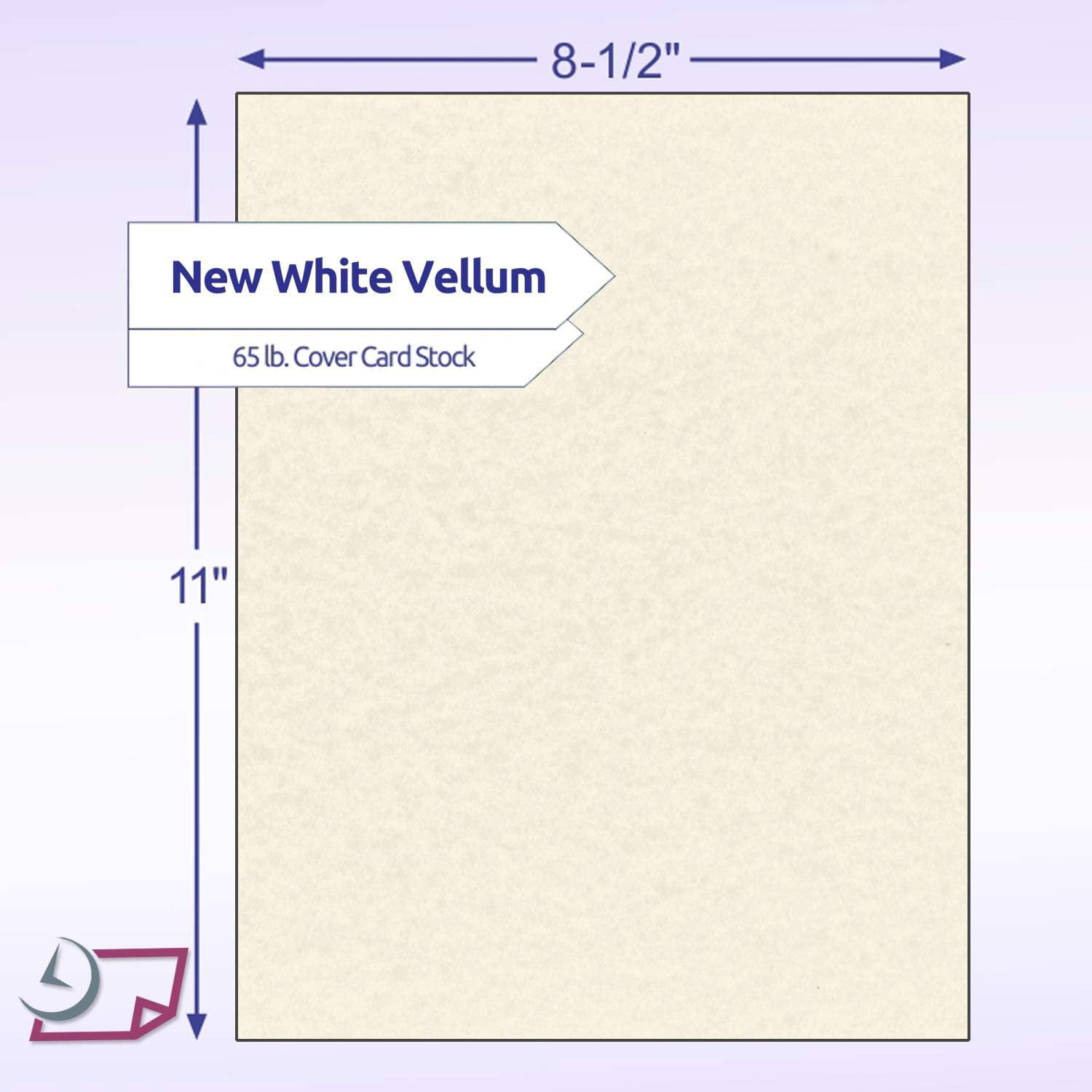 NextParch 8-1/2" x 11" Letter Size 65 lb. Parchment Cover Card Stock New White