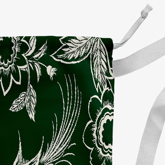 Simply Daisy Traditional Bird Floral 28 x 36 inch Green Laundry Bag