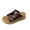 Coffee, variant on Womens Sandals Comfortable Double Buckle Slip On Platform Wedge Sandals for Women with Arch Support and Classic Two Strap Walking Shoes 9 Wide Blue