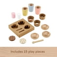 thumbnail image 6 of Fisher-Price Wooden Coffee to Go Set, 15-Piece Cafe Shop Playset Toddler, Ages 3-5 Years, 6 of 7