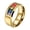 Gold, variant on Rainbow Cubic Zirconia LGBT Pride Ring Stainless Steel Enamel Lesbian Gay Bisexual LGBTQ Pride Month Lucky Personalized Statement Wedding Band Black Size 8