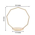 thumbnail image 3 of Efavormart Nonagon Wedding Arch Cake Stand, Metal Floral Centerpieces Display - 22", 3 of 11