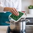 thumbnail image 4 of Green, Pot Holders for Kitchen Heatproof Potholder, 3 Pack St. Patrick's Day Shamrock Spring Checkered Hot Pads Multipurpose Oven Pads Cloth Potholders Trivet for Cooking Baking, 4 of 8