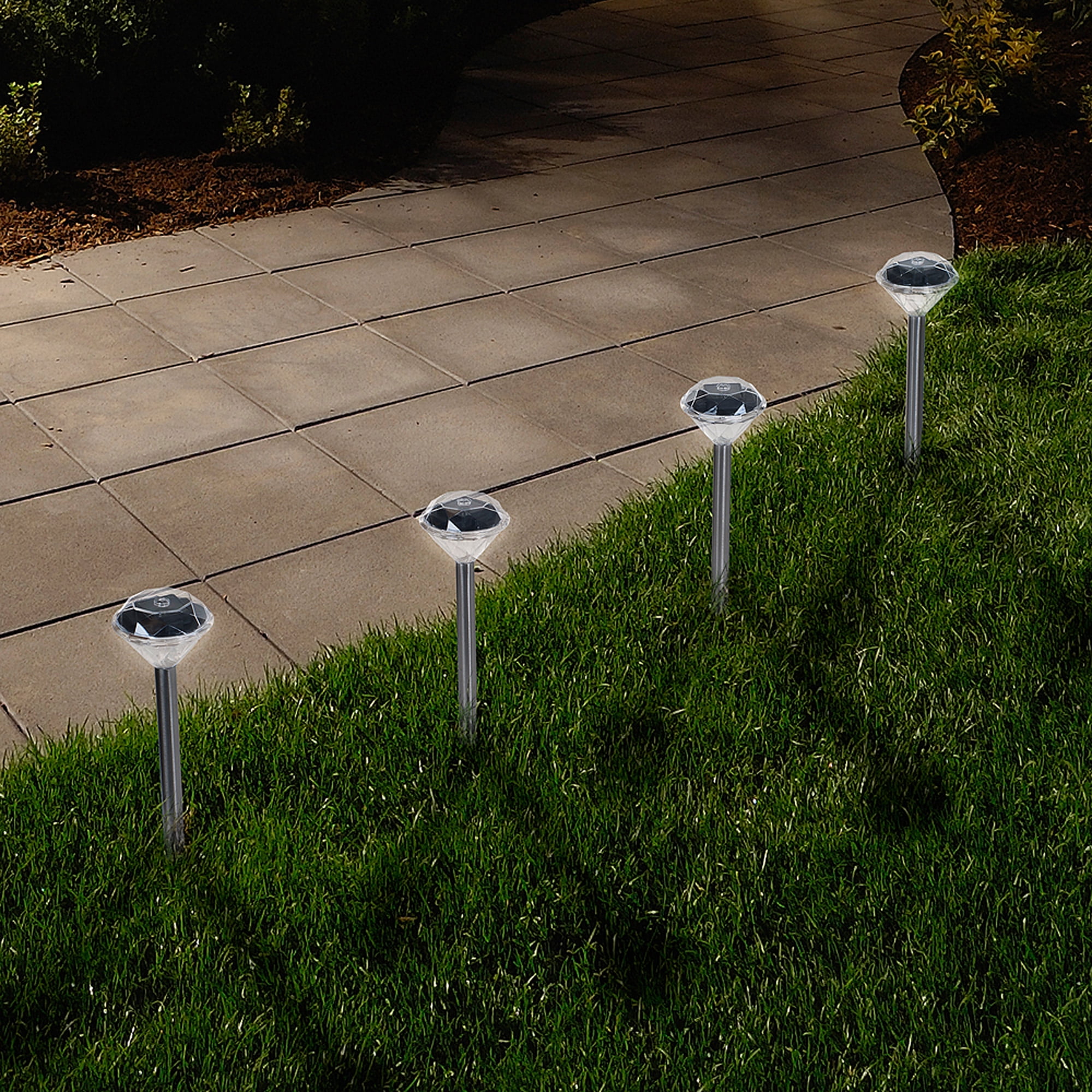 Solar Powered Lights (Set of 24) Low Voltage LED Outdoor Steak Spotlight Fixture for... by Trademark Global LLC