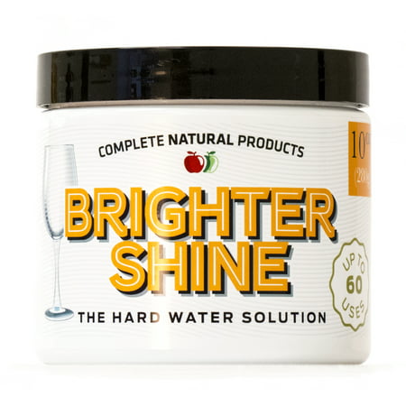 Brighter Shine - 60 Uses, Natural Lemon Dishwasher Additive & Citric Acid Cleaner, Hard Water Spots (Best Dishwasher For Hard Water)