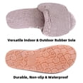 thumbnail image 4 of Women Fuzzy House Slippers Summer Open Toe Furry Slippers Fluffy Memory Foam Slippers for Women, 4 of 9