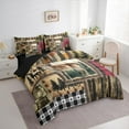 thumbnail image 3 of Feelyou Rustic Deer Moose Bedding Comforter Set 7pcs for Kid, Vintage Fashion Patchwork Queen Bedding Sets, Farmhouse Cabin Wildlife Reversible Queen Sheet Sets, Super Cozy Room Decor, 3 of 8