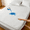 White, variant on 1pc Soft & Comfortable Waterproof Thickened Mattress Protector, Cooling Bedspreads, Layered Fitted Sheet With Solid Color Bedding Design, Ideal For Bedroom, Guest Room And Hotel Mattress Protection