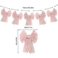 thumbnail image 3 of Large Holiday Party Bow Decorations | 33x27cm Oversized Polyester Bows for Christmas, Birthdays & Home Decor | 5-Pack with Hanging Cord, 3 of 5