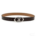 thumbnail image 2 of IQOGKRN Women's British Style Star Buckle Belt Fashionable Faux Leather Waist Strap for Jeans & Dresses Coffee One Size, 2 of 5