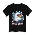 thumbnail image 4 of UngA 250th Anniversary Shirts Boys Girls American Flag Shirt Toddler Patriotic T-Shirt Kids USA Flag Graphic Tshirts 4th of July Tee Tops (3-4 Years,Black), 4 of 5