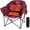Black/Red Stripe, variant on 2 Pack Oversized Heated Camping Chair, 3 Heating Levels Soft Padded Camp Chairs with Storage Bag, Portable Folding Outdoor Heated Moon Chair for Lawn Patio Beach and Picnics