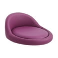 thumbnail image 2 of Taburete redondo para silla, repuesto de asiento, cómodo accesorio de cocina con respaldo bajo, fácil de limpiar, de cuero PU Púrpura, 2 of 8