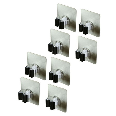 

LASHALL Mop Holder 8 pcs Self Adhesive Mop Grip Holders Wall Mounted Hanger