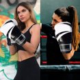 thumbnail image 5 of Gants de Boxe, Gants de Boxe pour Adultes et Enfants Hommes Femmes Gants de Boxe Gants de Boxe Thaï - Blanc, 5 of 5
