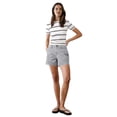 thumbnail image 4 of Women's 5-Inch Inseam Elastic Waist Linen Blend Summer Shorts, 4 of 6