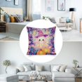 thumbnail image 3 of Cute Ghost Witch in Floral Garden Linen toss pillowcase Decoration pillowcase Gift preferred 18x18" Cushion cover 2 set Sofa pillowcase Sofa bedroom living room car, 3 of 8