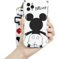 thumbnail image 1 of iPhone 11 Pro Max Case, Cute Cartoon Mickey Mouse Case, Small Waist Design Shockproof Full Protective Phone Case with Lovely Lanyard for iPhone 11 Pro Max 6.5 Inch (Back Mickey), 1 of 4