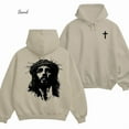 thumbnail image 4 of Jesus Crown of Thorns Hoodie – Christian Pullover, Faith Graphic Hooded Sweatshirt, Streetwear Top, Religious Unisex Hoodie, 4 of 6