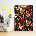 thumbnail image 5 of FMSHPON RoosterChickens Clipboard Hardboard Wood Nursing Clip Board and Pull for Standard A4 Letter 13x9 inches, 5 of 7