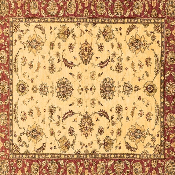 Ahgly Company Indoor Square Oriental Brown Traditional Area Rugs, 6' Square