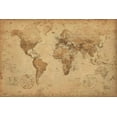 thumbnail image 4 of World Map (Antique) Art 24x36 Poster, 4 of 4