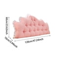 thumbnail image 2 of Bed Rest Pillow for Headboard, Wedge Backrest Support Cushion with Ties, Soft Washed Cover with High Elastic Fill, Large Reading Pillow for Dorm Bedroom and College Decor, 2 of 3