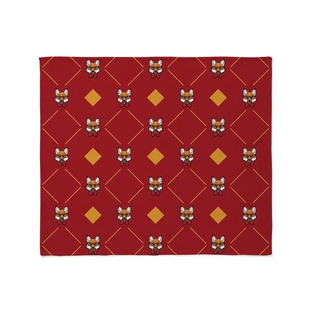 CafePress - Hipster Fox Throw Blanket - Soft Fleece Throw Blanket 50 x60 for All Ages
