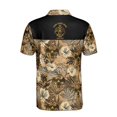 thumbnail image 3 of Customized Rite of Scottish 33 Brown Tropical Floral Men's Polo Shirt S-5XL, 3 of 5