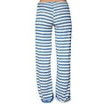 thumbnail image 2 of keepw Women Striped Printed Elastic Waist Drawstring Wide-Leg Yoga Pants Blue S, 2 of 6