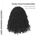 thumbnail image 3 of Peluquería de ganchillo Yanky Twist, 30 cm, 8 paquetes, color negro azabache, 3 of 6