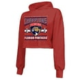 thumbnail image 2 of Women's Majestic Threads Matthew Tkachuk Red Florida Panthers 2025 Stanley Cup Champions Name & Number Cropped Tri-Blend, 2 of 3