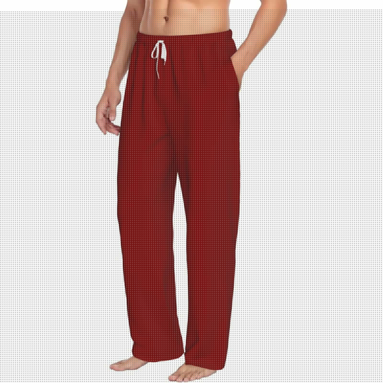 thumbnail image 2 of Bingfone Maroon Mens All Over Print Sleep Pajama Pants-Small, 2 of 9